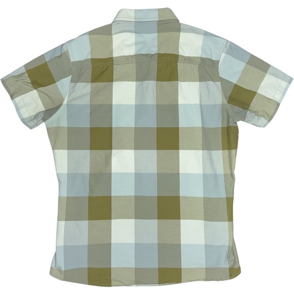 KUHL Styk Tapered Fit Mens Small Green Blue‎ Plaid Short Sleeve Shirt Outdoors - Picture 10 of 11
